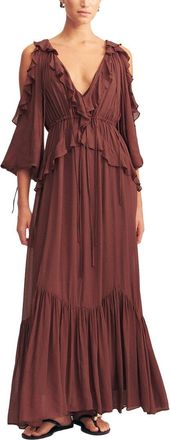 Shona Joy Blair Ruffle Drawstring Maxi Dress