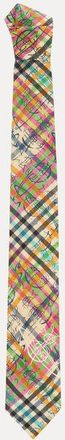 Vivienne Westwood Tie 8.5cm Graffiti Orb Heather Blue Men