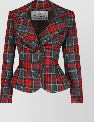 Vivienne Westwood notched lapel tailored plaid blazer