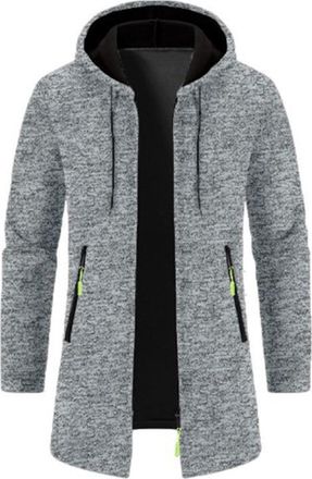 Generic MenS Longline Hooded Cardigan, MenS Open Front Hoodie, MenS Lightweight Cardigan, MenS Casual Long Hoodie, MenS Draped Cardigan, MenS Grey Hooded Jack