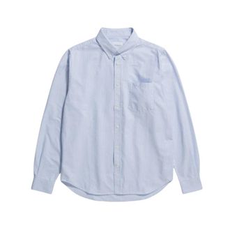 Norse Projects Gestreept Oxford Overhemd - bleek - Heren - Casual Overhemden - Blauw - XS - Katoen - Overhemden
