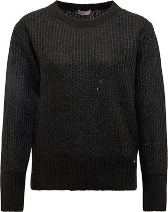 Herno Maglione con paillettes - Nero