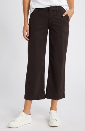 Frank & Eileen Westport The Italian Ankle Wide Leg Pants in Irish Coffee at Nordstrom, Size 10