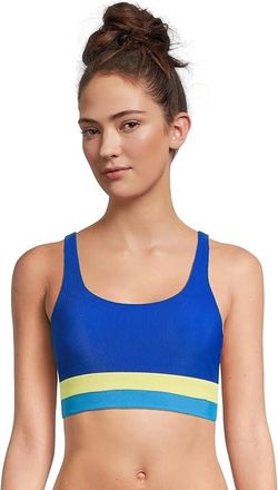 Beach Riot Mackenzie Top Womens Swimwear Riviera Color-Block : SM, Nylon/Spandex