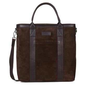 Howard London Brian Suede Tote Bag - Heren - Shoppers - Bruin - ONE Size - Leer - Tassen