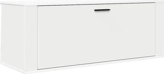 vidaXL Vidaxl - Mueble Zapatero Pared Madera Contrachapada Blanco 100x35x38 Cm