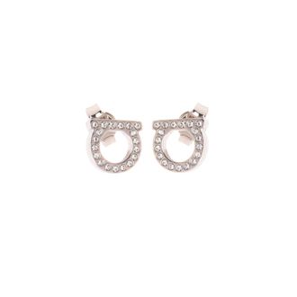 Ferragamo Gancini motief oorbellen - Dames - Oorbellen - Grijs - ONE Size - Accessoires