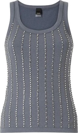 Pinko Canotta a coste con decorazione - Grigio