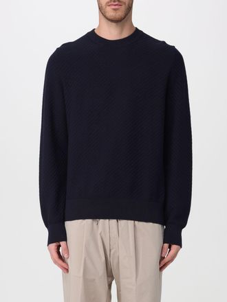 HUGO BOSS Maglia girocollo in puro cotone con spalle cadute e bordi a costine