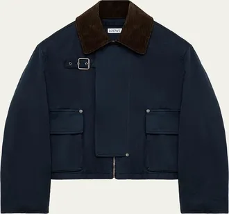 Loewe Corduroy-Collar Utility Jacket