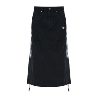 adidas Logo Rok - Dames - Midirokken - Zwart - M - Katoen - Rokken