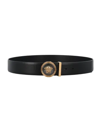 Versace Black Medusa Buckle Belt