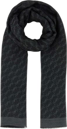 Saint Laurent Echarpe Monogram Jacquard - unisex - Accessoires - Zwart - Maat: ONE Size Zijde