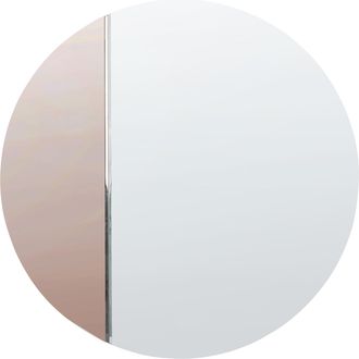 Beliani Beliani - Espejo De Pared Moderno Forma Redonda Con Ganchos Rosa Dorado Charron