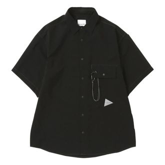 And Wander Short Sleeve Shirts, male, Black, Size: XL Short Sleeve Shirts