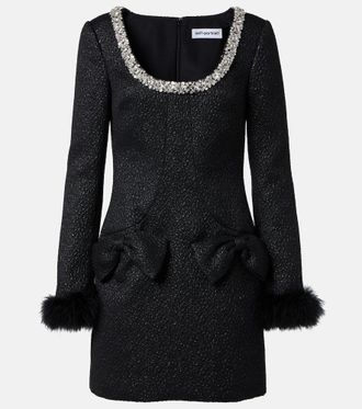 Self Portrait Sequined metallic minidress