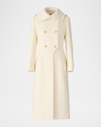 Mackage Elodie Double-Breasted Sparkly Long Coat