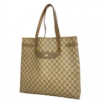 Gucci Beige Brown Pvc Tote Bag (Pre-Owned)