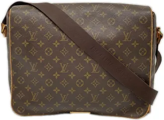 Louis Vuitton Beige Brown Monogram Coated Canvas Leather Shoulder Bag (Pre-Owned)
