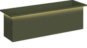 vidaXL Jardinera Para Jard&iacute;n Con Luces Led Verde Oliva Vidaxl