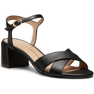 Stuart Weitzman Dayna Ankle Strap Sandal in Black at Nordstrom Rack, Size 6