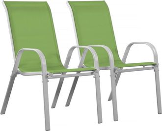 Habitat & Jardin Conjunto de 2 sillones de jard&iacute;n verde 53 x 75 x 92 cm