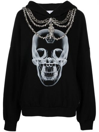 Philipp Plein X-Ray crystal-embellished hoodie - Black