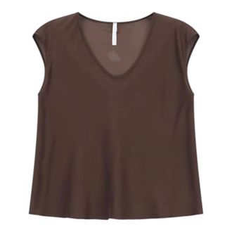 Imperial Sleeveless Tops, female, Brown, Size: S Reh0Ldg Top