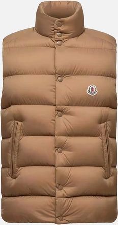 Moncler Mens Tibb Gilet Tan - Size: Regular/38