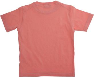 Stone Island Boys Crew Neck T-Shirt Pink Cotton T-Shirts And Polos