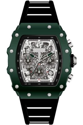Invicta Racing 69696 Herenhorloge - Quartz Uurwerk - Acryl met Zilveren Wijzerplaat - 43 mm