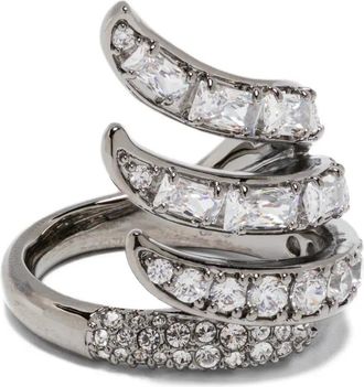 Swarovski Anello a fascia con cristalli - Argento