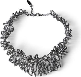 Brunello Cucinelli Sterling Silver choker in Lignite Grey at Nordstrom