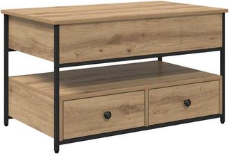 vidaXL Mesa De Caf&eacute; Con Caj&oacute;n Roble Artesanal 85 X 50 X 50 Cm Vidaxl