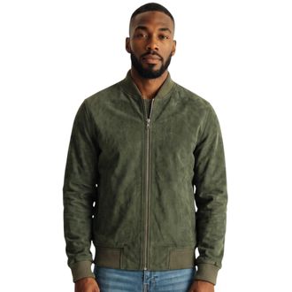 Infinity Leather Mannen Green Goat Suede MA-1 Bomberjack-Antalya