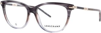 Longchamp Ladies Blue Rectangular Eyeglass Frames Lo2727