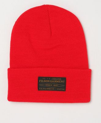 Filson Berretto beanie Ballard in acrilico con risvolto e patch logo applicata