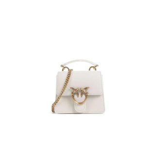 Pinko Love One Top Handle Micro Light Vitello Seta - female - PINKO - Handbags - White - ONE SIZE - Bags