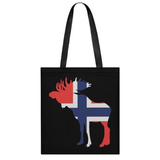 Generic Moose Flag of Norway Womens Tote Casual Shopping Bag Lightweight Shoulder Bags Hobos Handbag for Work Travel Daily 35x40cm