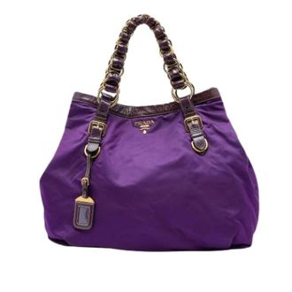 Prada Borsa Tote Vintage in Nylon Pre-owned - - Pre-owned - Donna - Viola - ONE SIZE