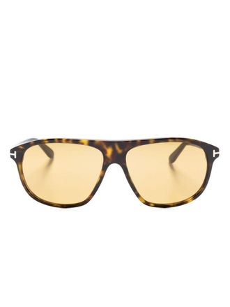 Tom Ford Eyewear Occhiali da sole Prescott stile pilota - Marrone