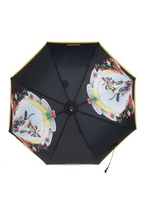 Moschino Parasol With A Pattern, Unisex, Black