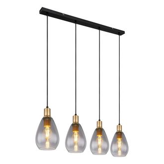 Globo Lighting Globo - L&aacute;mpara Colgante - Fanni - Negro - Vidrio Vidrio Ahumado