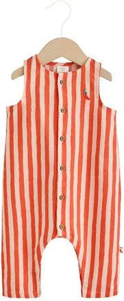 Next Just Chillin Stripe Romper in Red at Nordstrom, Size Newborn