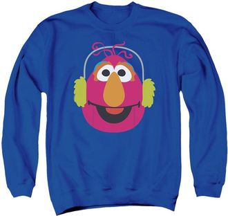 Gildan Sesame Street Christmas Nutcracker Telly Monster Adult Crewneck Sweatshirt