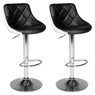Happy Garden Juego De 2 Taburetes De Bar En Blanco Y Negro Jasper