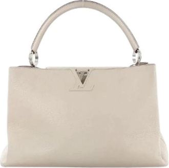 Louis Vuitton Pre-owned Capucines GM - Dames - Vintage Handtas - Beige - ONE Size - Leer - Vintage