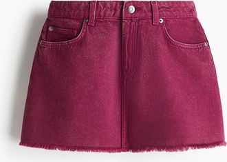 H&M Minijupe aus Denim - Pink