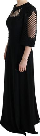 Dolce & Gabbana Womens Black Stretch Shift Long Maxi Dress