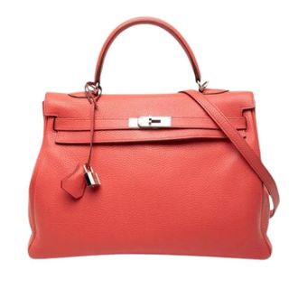 Herm&egrave;s Pre-owned The Kelly 35 - Dames - Vintage Handtas - Rood - ONE Size - Leer - Vintage